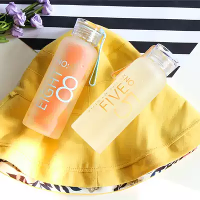 Trend digital frosted glass female personality portable cup creative net celebrity student Korean simple fresh water cup