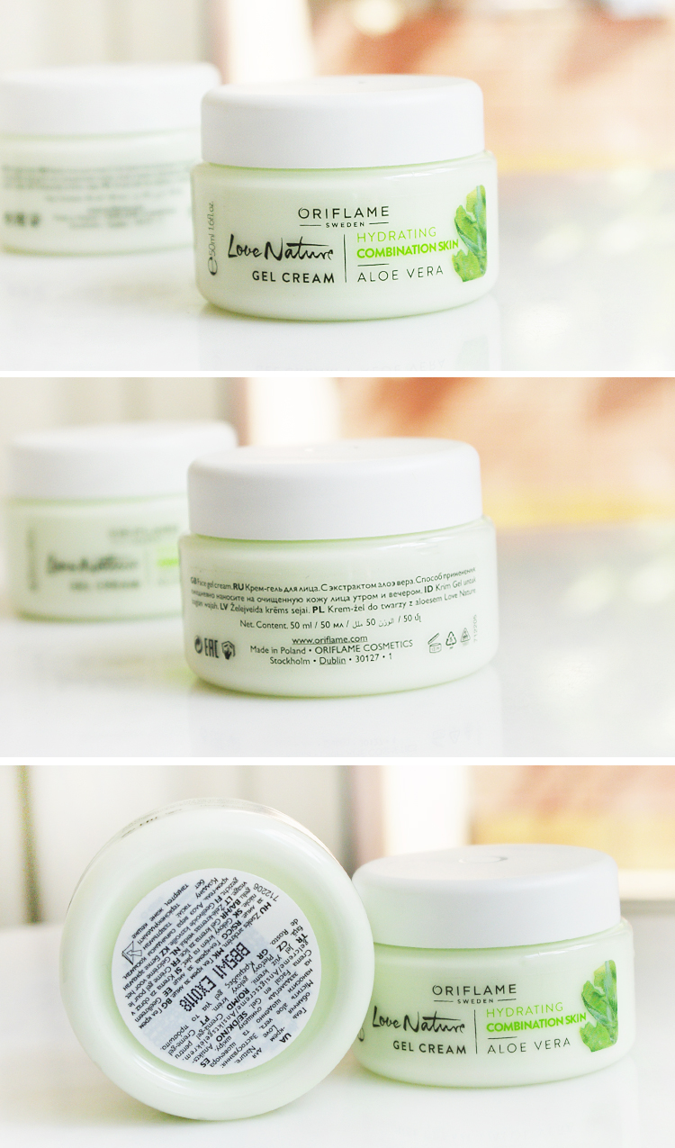 Oriflame tình yêu tự nhiên aloe vera kem 50ml gel kem dưỡng ẩm giữ ẩm dưỡng ẩm mỹ phẩm đích thực kem dưỡng ẩm ban ngày