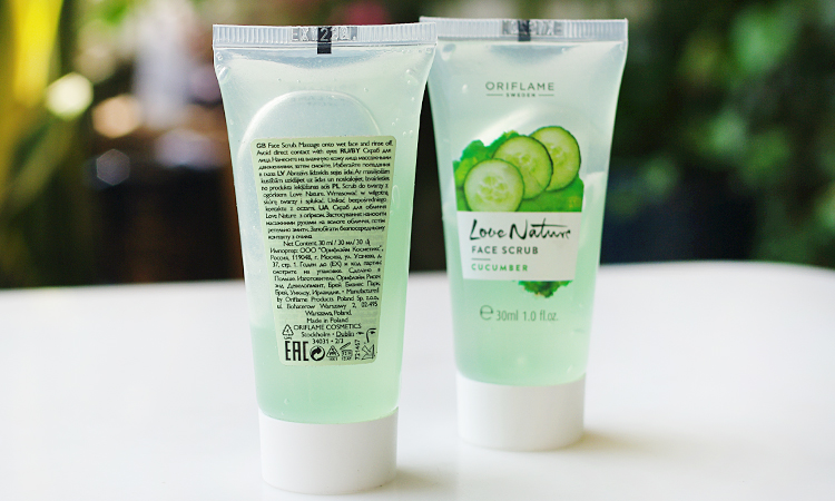 Oriflame tình yêu tự nhiên dưa chuột chà mặt 30ml nhẹ nhàng tẩy tế bào chết da chết giữ ẩm mỹ phẩm chính hãng tẩy da chết la roche posay