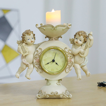 Cupid angel clock Candlestick Home practical ornaments European American retro living room bedroom creative decorations