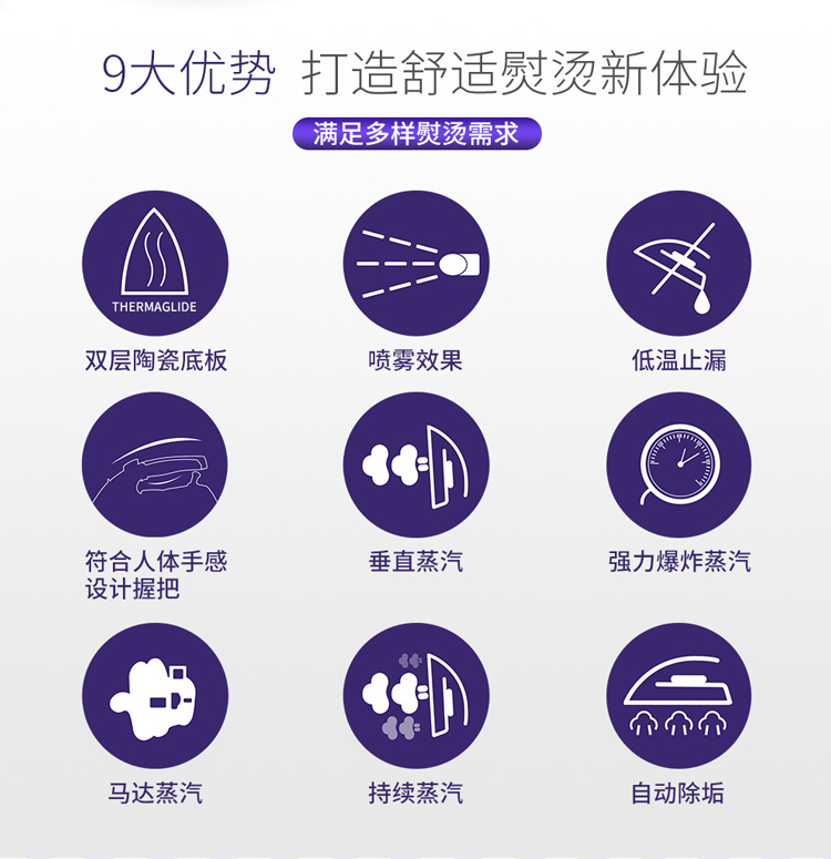 bàn là hơi nước kangaroo Bàn ủi hơi nước gia dụng cầm tay công suất lớn công suất lớn sàn gốm chống nhỏ giọt dọc lớn - Điện sắt bàn là hơi nước