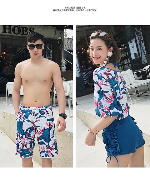 Đồ bơi đôi dài tay nữ 2019 mới Hàn Quốc bảo thủ mùa xuân biển nóng - Vài đồ bơi 	đồ đi biển cho cặp đôi