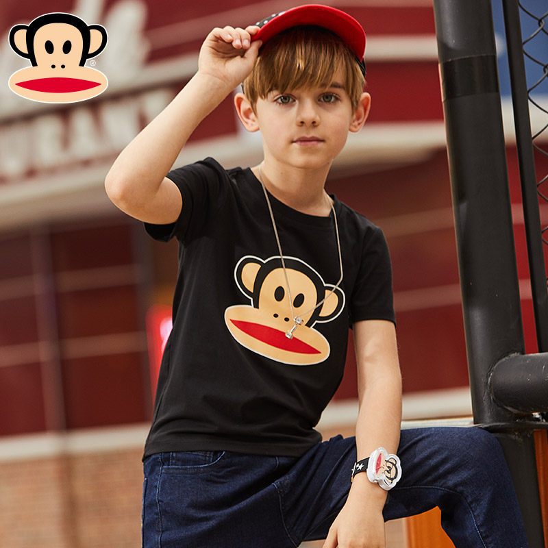 Paul Frank 大嘴猴 圆领儿童短袖T恤 天猫优惠券折后￥39包邮（￥89-50）男女童105~160码多款可选