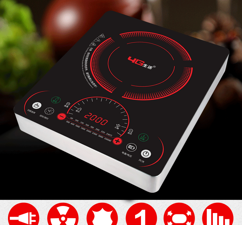 bếp hồng ngoại có tốn điện không Bếp điện từ công suất cao 3500W đặc biệt 3000W bếp điện từ nồi hơi lửa xào nhà thương mại đích thực bếp đôi điện từ hồng ngoại