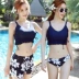 Áo tắm nữ sợi Baibao 2018 váy xẻ ngực nhỏ khoe bikini ba mảnh gợi cảm áo tắm hot suối hàn quốc