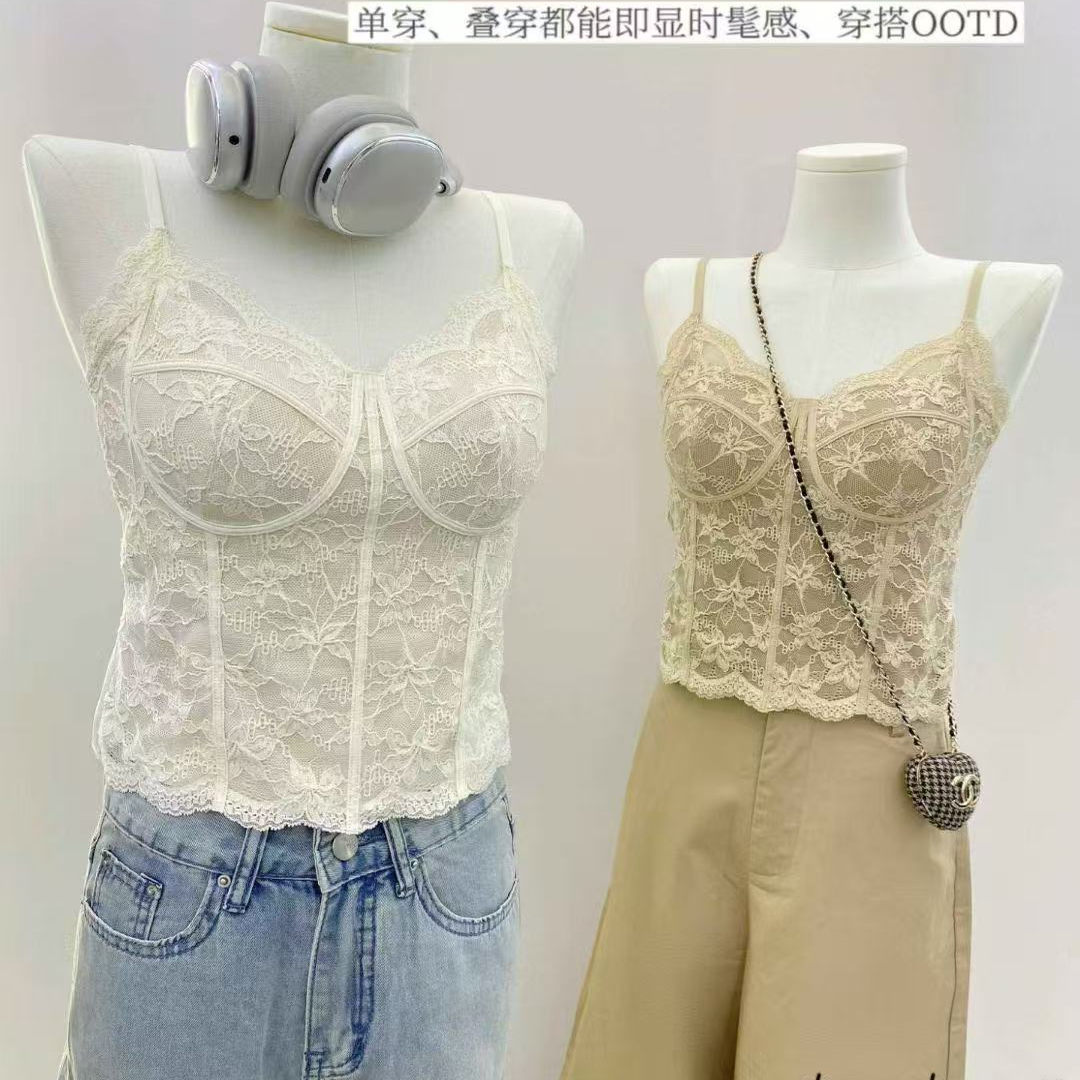 Mialin 6100 кружевная красивая спинка, женский французский легкий камзол для зрелых, сексуальный внутренний жилет с накладкой на груди