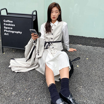 (La lune Du Ciel) LLDC Windbreaker Jacket Vest Skirt Suit Fashionable three-piece suit for women