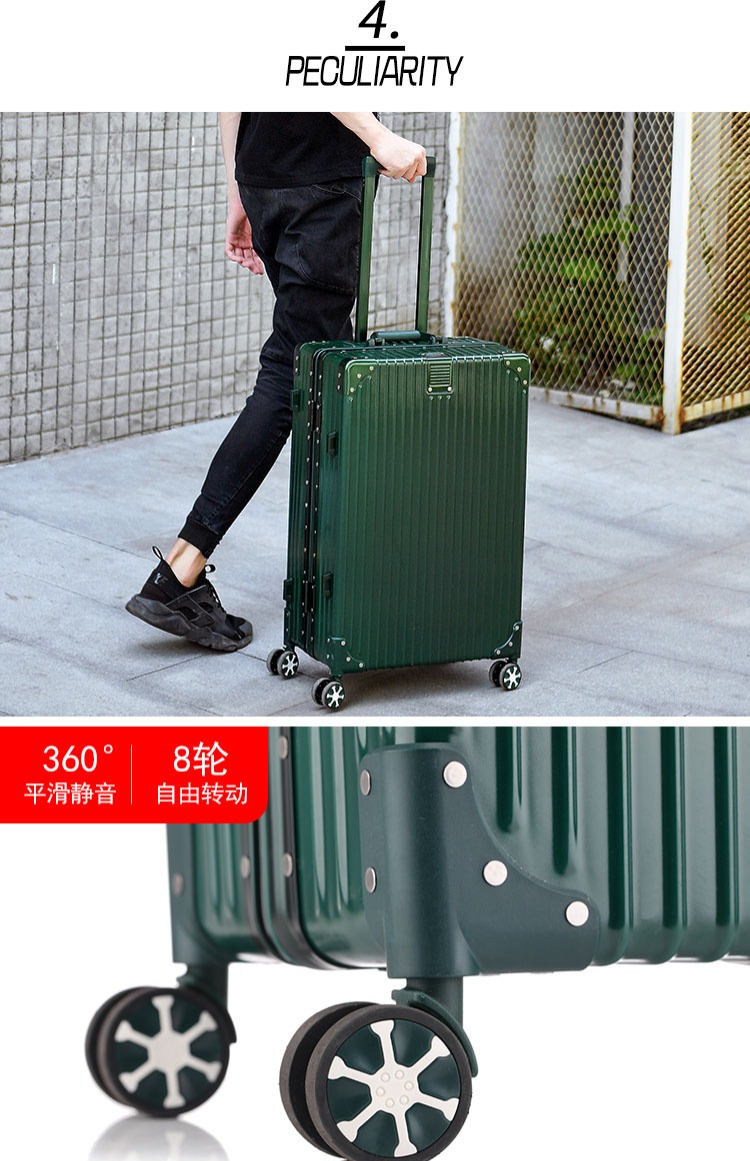 Khung nhôm xe đẩy trường hợp phổ wheel nam góc bên phải chống xước vali nhỏ tươi Hàn Quốc sinh viên hộp mật khẩu vali nữ vali giá rẻ