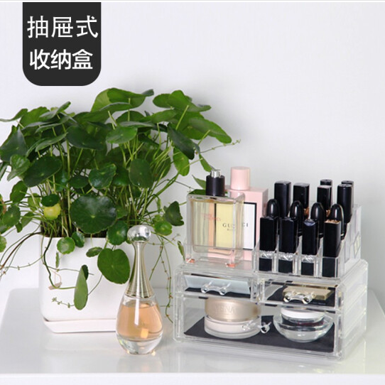 SPACEXPERT Net Red Drawer Cosmetic Storage Box Dust-proof Desktop Storage Box Jewelry Organizer