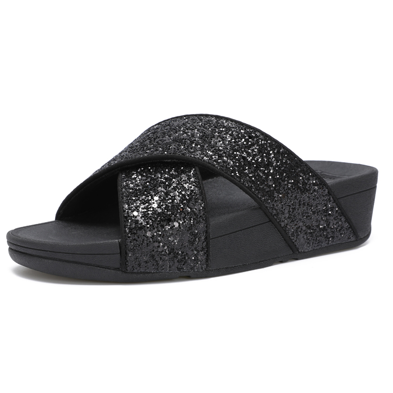 Fitflop Original Women's Summer Flip-Flops for Outdoor Wear, Fashionable Cross-Strap Thick-Soled Thong Sandals