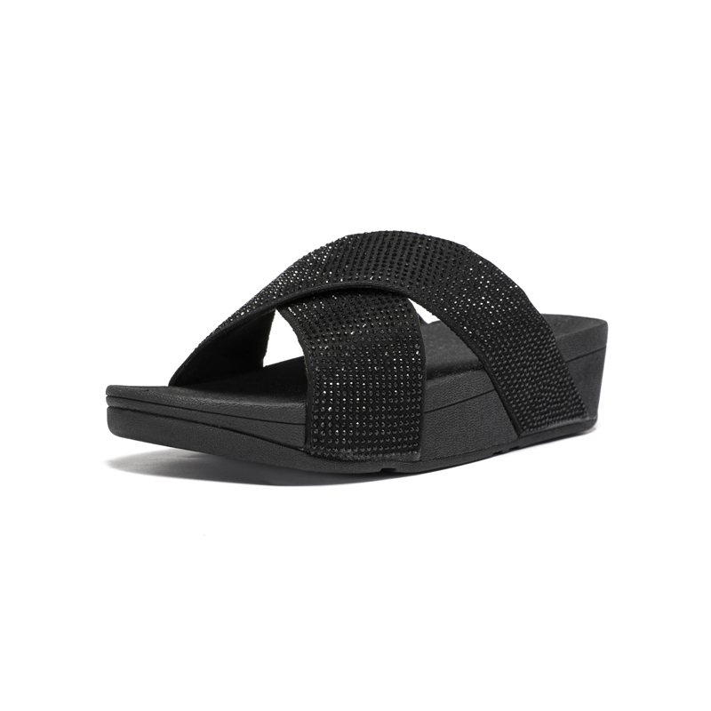 Fitflop Original Women's Summer Flip-Flops for Outdoor Wear, Fashionable Cross-Strap Thick-Soled Slip-On Sandals