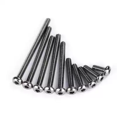10 Grade 9 nickel-plated round cup semi-round head hexagon M2 M2 5 screw Model airplane accessories