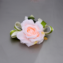 Korean-style main and auxiliary wedding car decoration wedding handlebar door rearview mirror body flower knot small flower fleet roof floral art