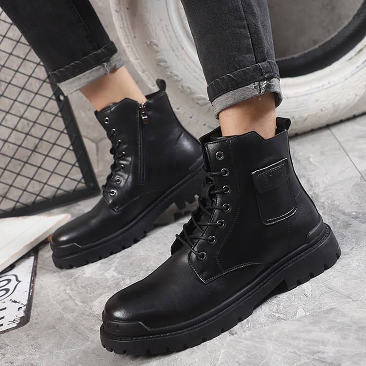 Martin boots men's spring and autumn new leather British style high-top retro men's shoes desert boots tooling boots casual all-match