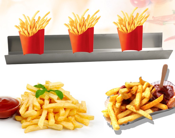 Commercial Stainless Steel Fries Holding Bracket Burger Store Friar Trough Insulation Cabinet Holding Show Shelf Operation Desks