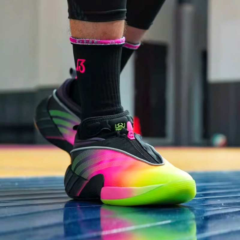Adidas/Adidas Don Issue 7 Camp Men's Low-Top Practical Basketball Shoes Black Pink Jr7697