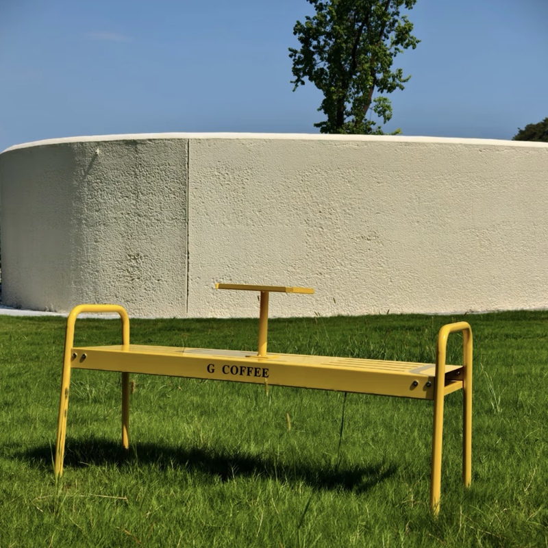 Korea ins Iron Park Bench Pet Shop Coffee Milk Tea Rest Stool Internet Celebrity Bench Outdoor Table and Chair