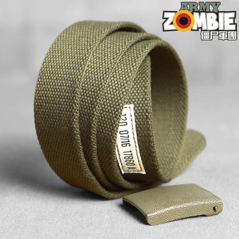 German Army German public hair military version of the original outdoor leisure pure copper multi-functional tactical canvas belt jeans belt