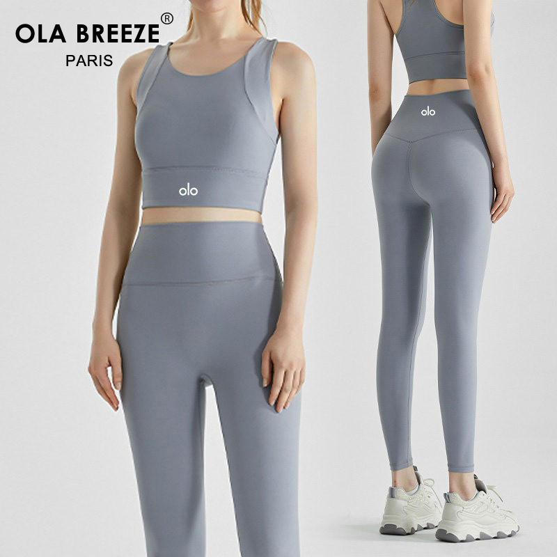 American Ola Breeze Yoga Sports Suit for Women, Professional Running Vest, High-Waisted Butt-Lifting Slimming Fitness Suit