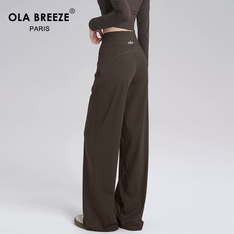 American Ola Breeze Lazy Style High-Waisted Wide-Leg Pants for Women, Loose and Drapey, Slimming, Fitness Casual Yoga Pants American Ola Breeze Lazy Style High-Waisted Wide-Leg Pants for Women, Loose and Drapey, Slimming, Fitness Casual Yoga Pants