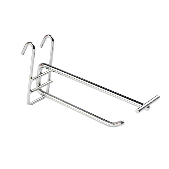 ຊຸບເປີມາເກັດສອງເສັ້ນ hook sign shelf hook U-shaped hook accessories snack slot plate square tube hole plate grid hook