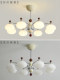 French-Style Cream-Colored Living Room Chandelier, Vintage Retro High-End Bedroom Dining Room Lamp, Creative Flower Bud Hall Lighting