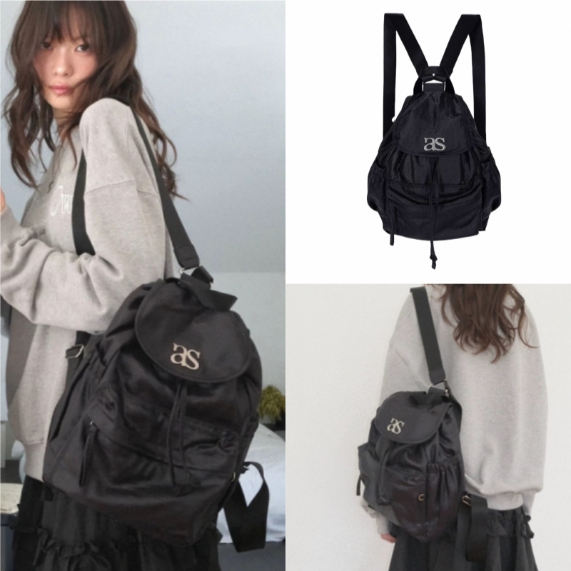 Korean Designer Brand Ason Backpack Street Casual Style Large Capacity Nylon Travel Backpack Student School Bag