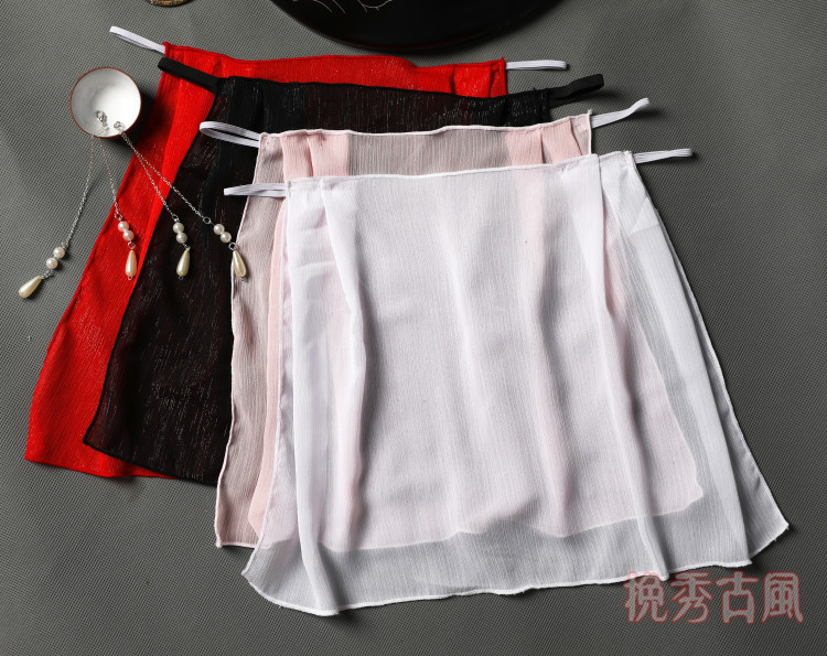 Roll-up sleeves ancient style-Hanfu veil hanging ears to cover the face ancient costume sunscreen fresh and elegant fairy pure color stage daily mask