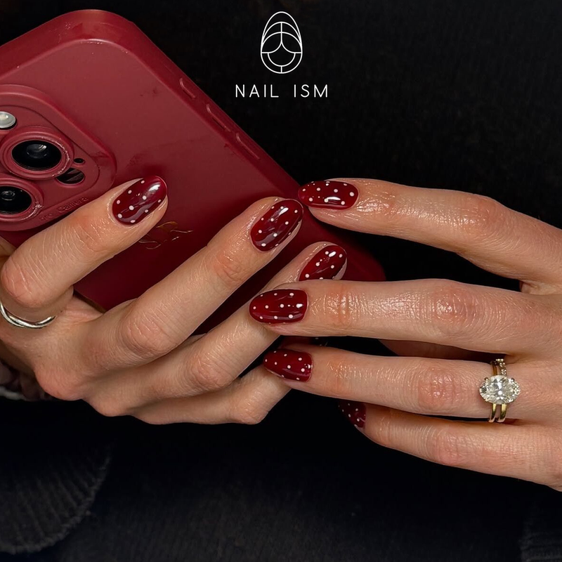 【Nailism Polka Dot Series】Classic Red Polka Dot Festive Atmosphere Nail Art Press-On Nails