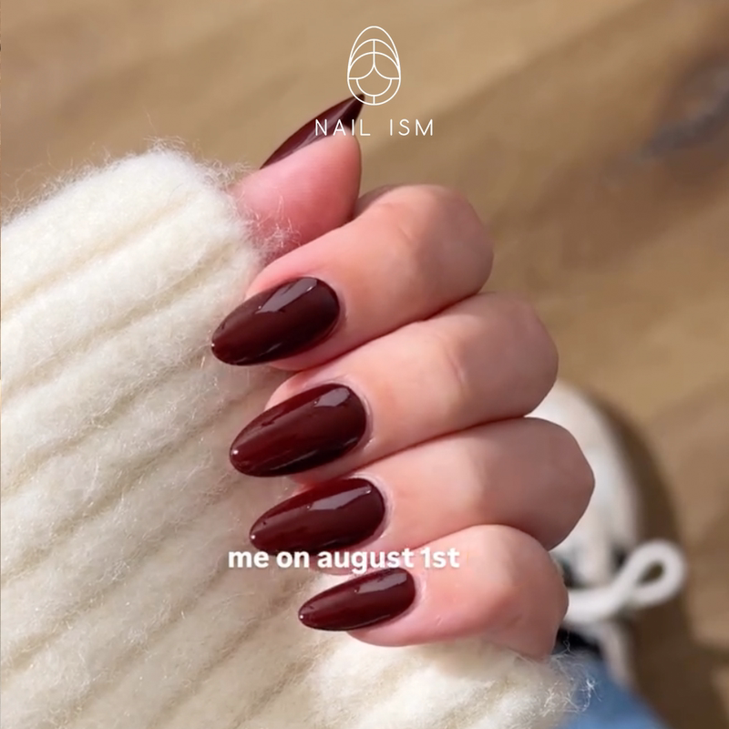 【Nailism Solid Color Series】Maple Leaf Red Christmas Autumn and Winter Nail Art Wearable Nails Atmosphere European and American High-End