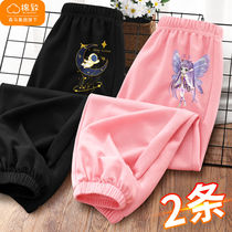 Bala Bala Cotton To Childrens Pants Children Summer Ice Silk Thin Section Girl Anti-mosquito Pants Foreign Air Girl Summer Clothing