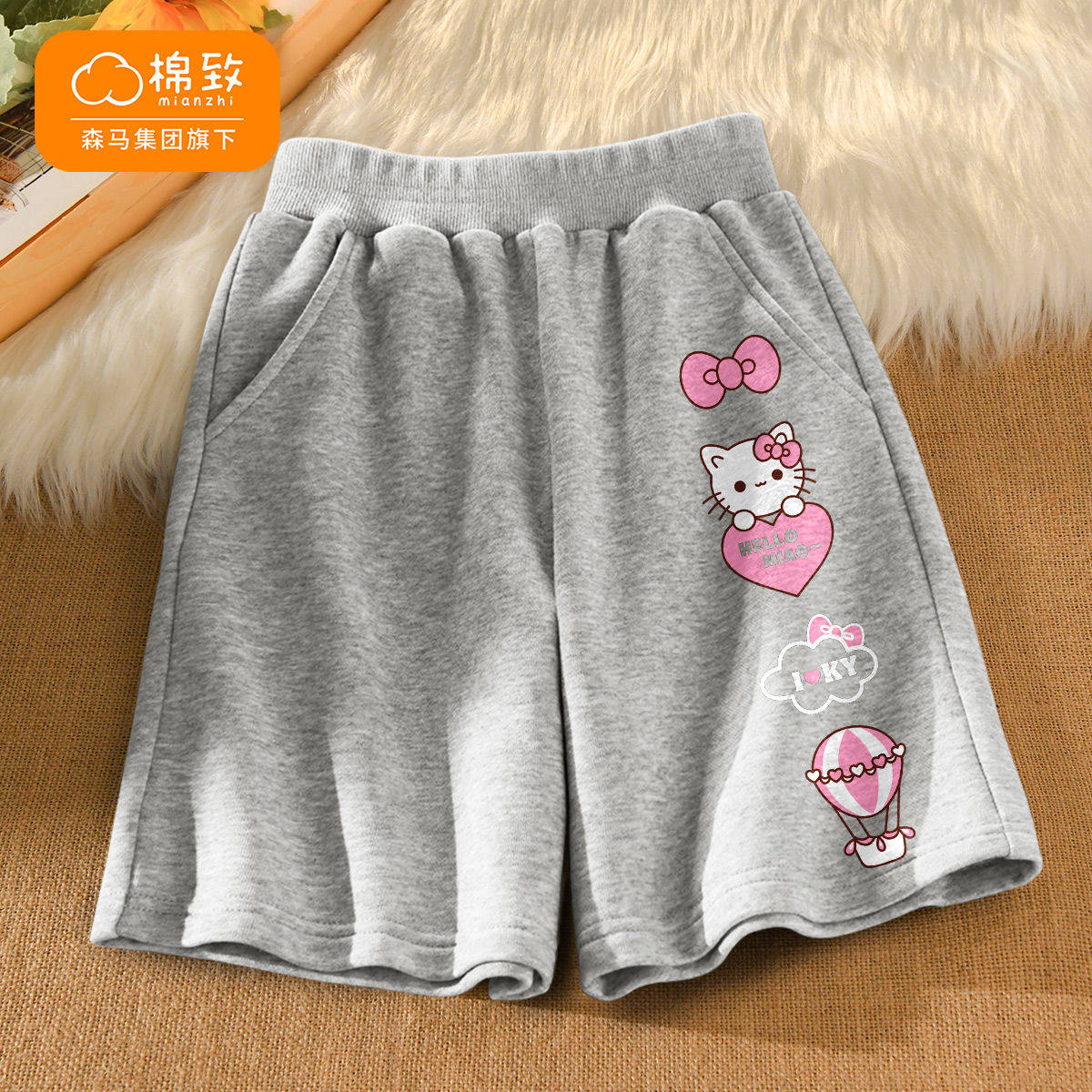 Barabara's cotton girl shorts pure cotton summer wear sports pants children's pants are relaxed and comfortable