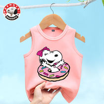 Innubi childrens small vest Summer pure cotton thin girl blouse girl wearing outside wearing bottom underwear comfort