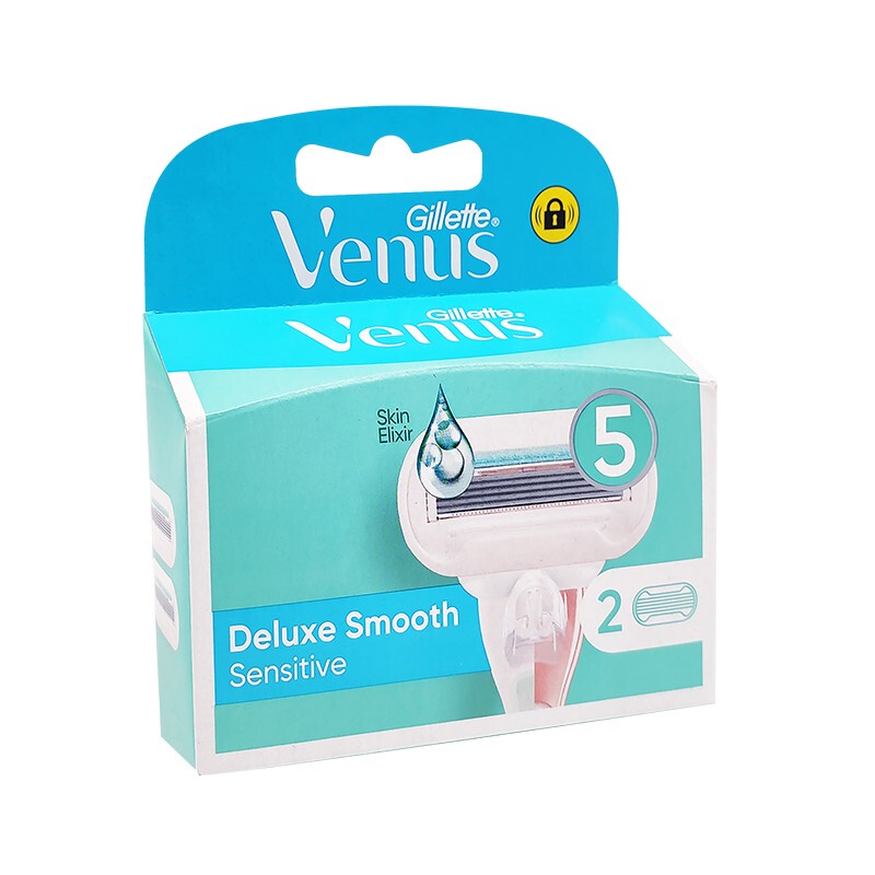 Gillette Venus Razor Replacement Blades, Women's Shell Manual Hair Removal for Private Areas, Aloe Vera Gentle Blades