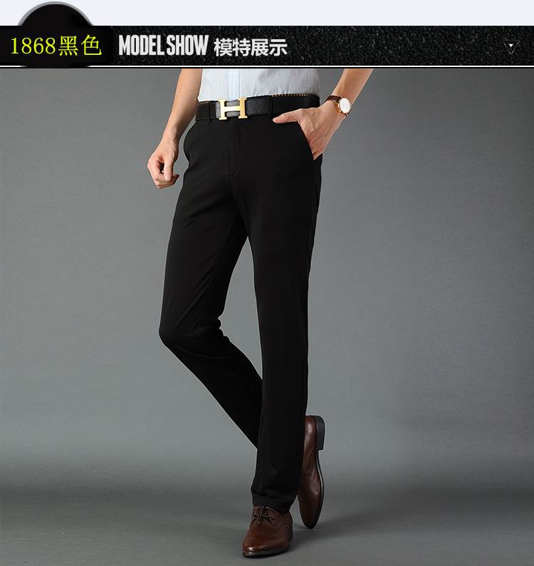 Mùa xuân và mùa hè người đàn ông mỏng của cao stretch kinh doanh bình thường quần Slim straight ống miễn phí hot quần thanh niên đan quần của nam giới