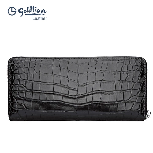 Мужская сумка с петлей на руку, маленькая сумка клатч, бумажник с молнией, кошелек, подарочная коробка, новая коллекция, крокодил