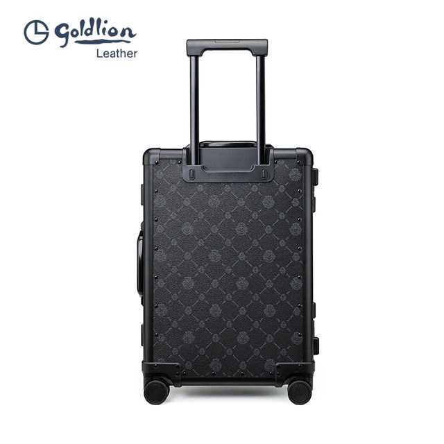 Goldlion Fashion Print Trolley Case 20-inch Suitcase Universal Wheel Boarding Case Drag Box Password Lock Suitcase