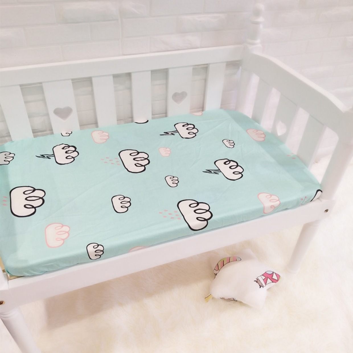 Giường cũi tùy chỉnh 笠 in cotton bốn mùa phổ biến bộ đồ giường trẻ sơ sinh MQQ2a4ZIul - Túi ngủ / Mat / Gối / Ded stuff gối chống bẹp đầu babymoov
