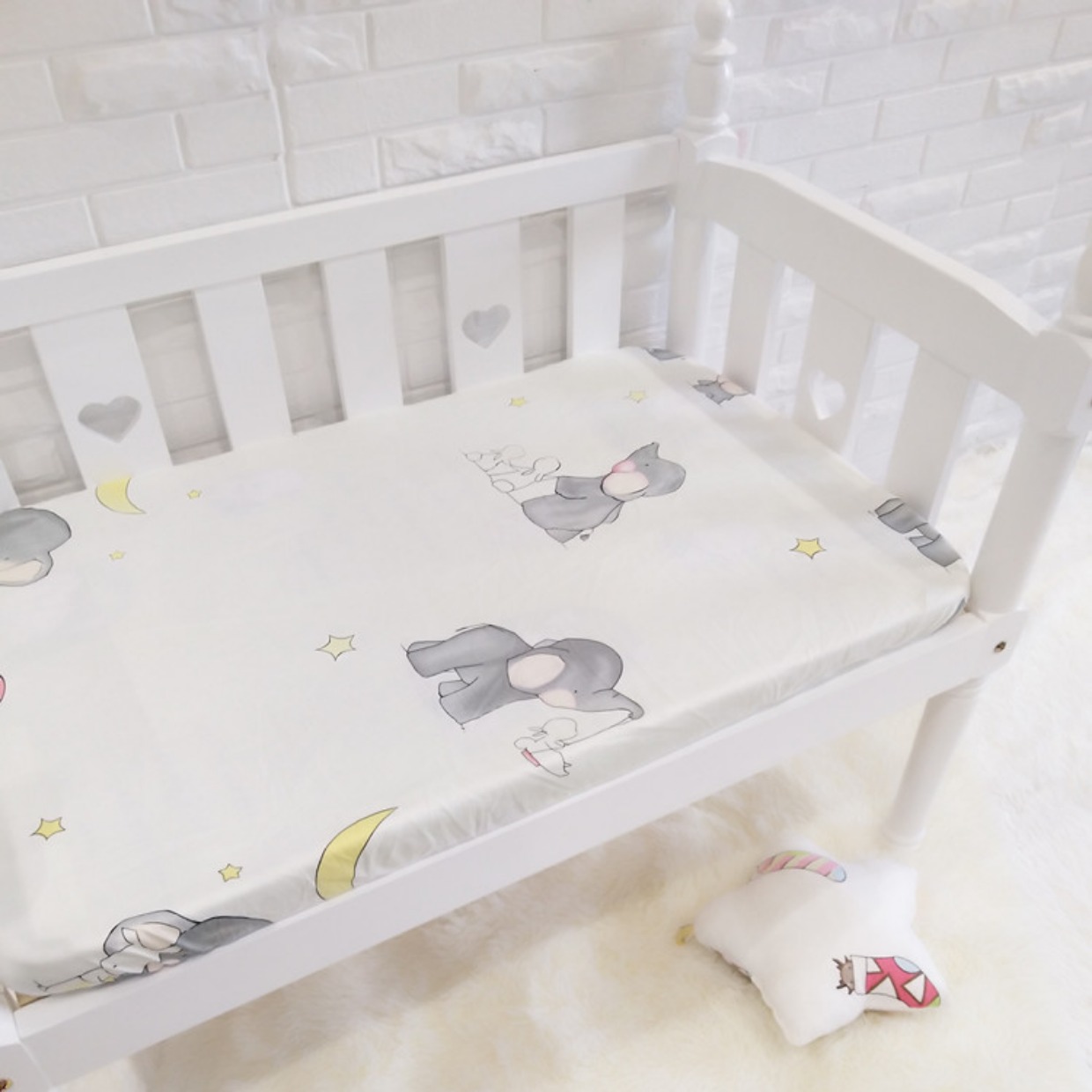 Giường cũi tùy chỉnh 笠 in cotton bốn mùa phổ biến bộ đồ giường trẻ sơ sinh MQQ2a4ZIul - Túi ngủ / Mat / Gối / Ded stuff gối chống bẹp đầu babymoov