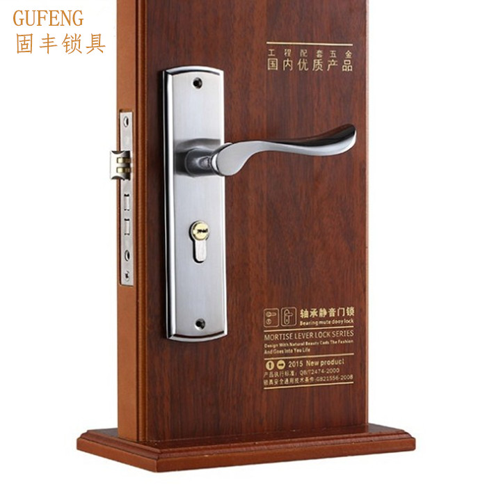 Aluminum alloy handle Aluminum alloy lock core plate hand lock door lock body factory direct double tongue small lock core door lock