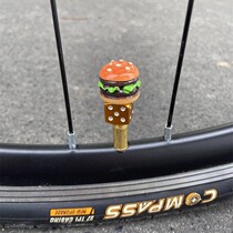 Bicycle valve core cap creative hamburger clown decoration electric vehicle inflatable hole beautiful mouth turning French mouth conversion head