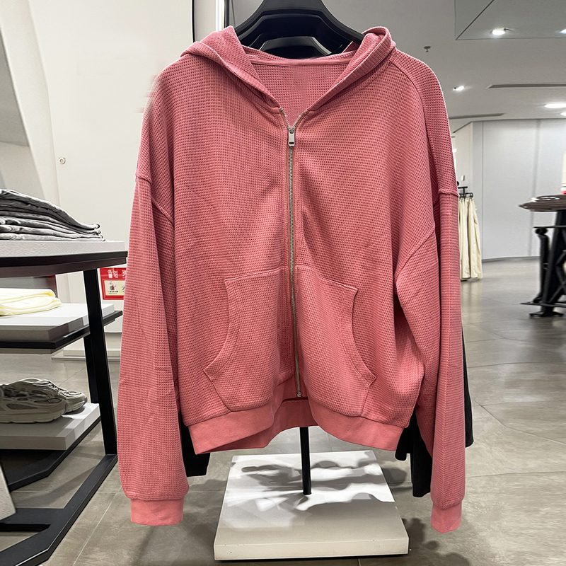 Za Obasov Men's Clothing 2026 Autumn New Waffle Hooded Jacket Cardigan Hooded Sweatshirt 0526351 Za Obasov Men's Clothing 2026 Autumn New Waffle Hooded Jacket Cardigan Hooded Sweatshirt 0526351