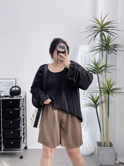 大码夏季西装短裤女2023新款薄款女裤胖mm显瘦遮肉五分裤裤子春夏