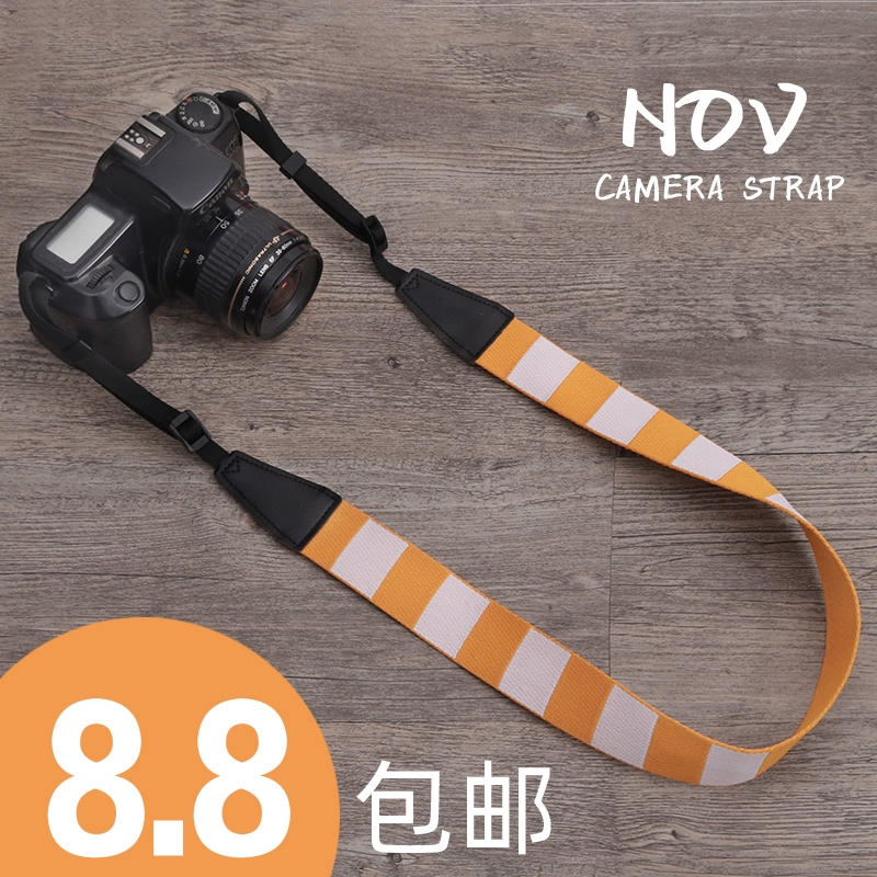 Máy ảnh DSLR dây đeo đầu lớp da bò dây đeo vai Canon Nikon Sony Lycra dây buộc Polaroid micro đơn nghệ thuật - Phụ kiện máy ảnh DSLR / đơn