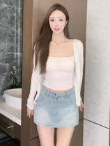 High Waist Display Slim Denim Super Short Skirt Woman Half Body Dress 2023 New Summer Bag Hip a Spice Girls Little Girl Skirt Pants