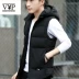 Playboy mùa thu và mùa đông vest nam xuống cotton phiên bản Hàn Quốc của áo vest có thể tháo rời vest vest sinh viên áo khoác thủy triều áo lông cừu Áo vest cotton