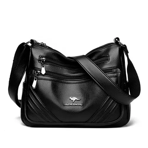 Вместительная и большая демисезонная сумка через плечо, модная сумка на одно плечо, из натуральной кожи