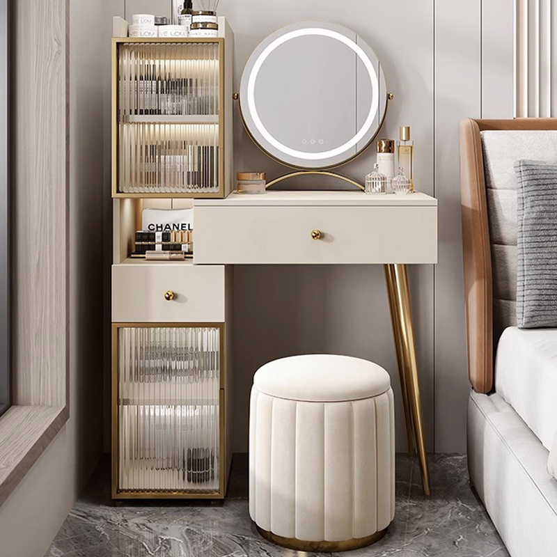 Dresser Bedroom minimalist modern retractable small family type light extravagant 2023 new main bedroom cabinet integrated make-up table-Taobao