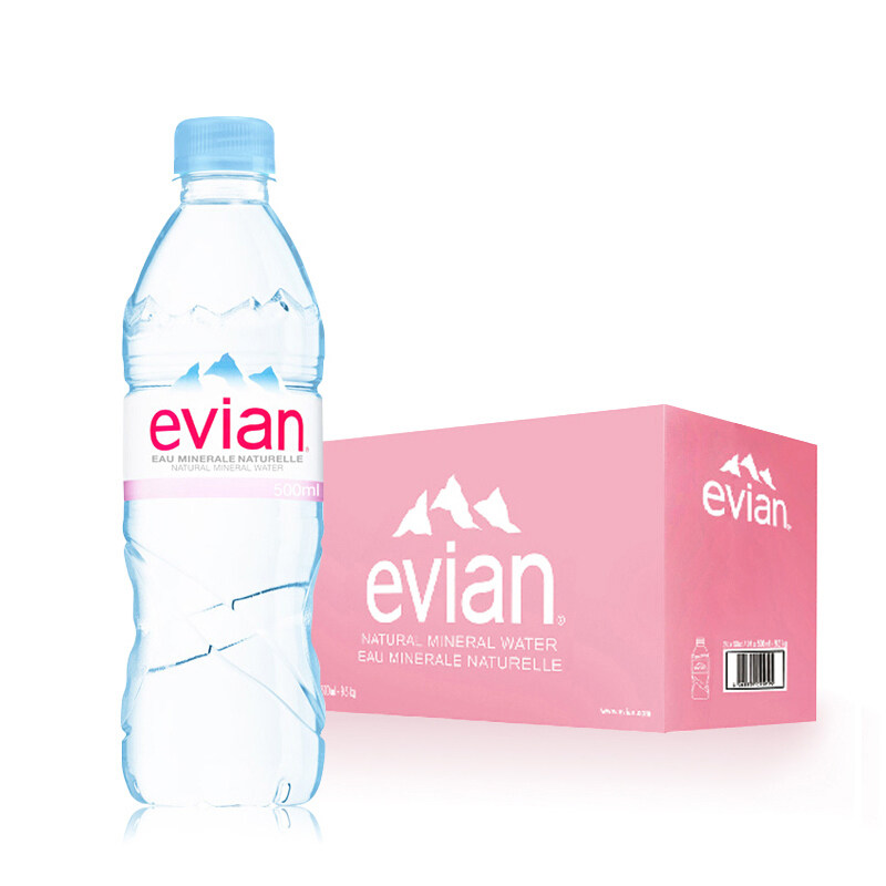 Evian France imported Evian Evian natural mineral water 500ml*24 bottles FCL Beijing-Tianjin-Hebei