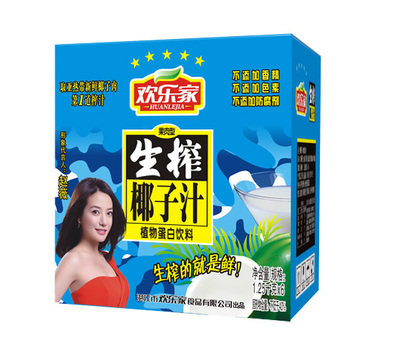 Happy Family Coconut Juice Raw Squeezed Coconut Juice 1 25L * 6 Bottles of Flesh Vegetable Protein Beverage Beijing-Tianjin-Hebei